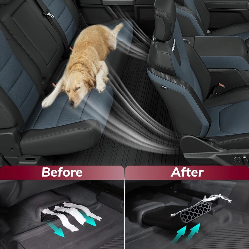 Under Seat Vent Deflectors for Ford F150 2015-2024 Lightning & Raptor, 2Pcs - Image 3 of 4