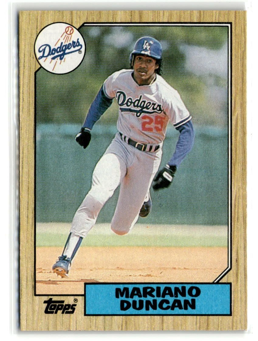 1987 Topps BASEBALL #199 Mariano Duncan Los Angeles Dodgers