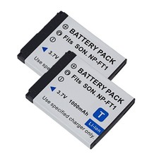 2x 3.7v Battery for Sony NP-FT1 Cyber-Shot DSC-L1 DSC-M1 DSC-M2 DSC-T1 DSC-T3