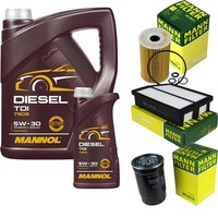 Mann Inspektionspaket 6L Mannol Diesel TDI 5W-30 FüR Hyundai IX35 1.7 Crdi KIA