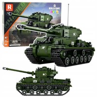 Klocki Konstrukcyjne CzołG Wojskowy Sherman M4A3E8 Skala 1:30 839 El. Lean Toys