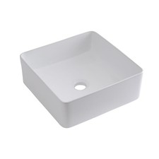 Square Countertop Ceramic Bathroom Basin Sink 370 x 370mm , New