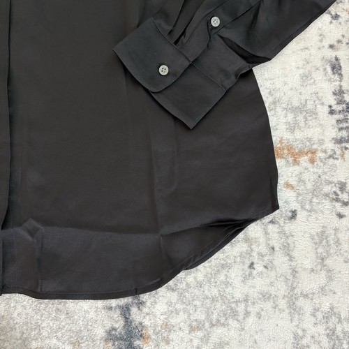 Top J.Crew para mujer drapeado satinado abotonado negro talla: M nuevo con etiquetas - Imagen 3 de 5