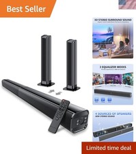 Sound Bar, 80W SoundBar for Smart TV, 2026 Bluetooth 5.3 Soundbar, Home Theat...