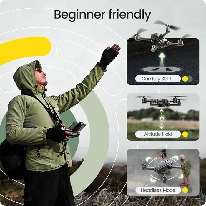 Holy Stone HS440 Foldable FPV Drone with 1080P WiFi Camera for Adult White  - Image 3 of 4