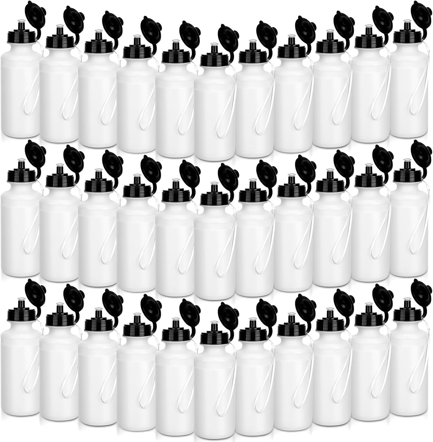 Bulk 20 Oz Squeeze Reusable Plastic Water Bottles Wi