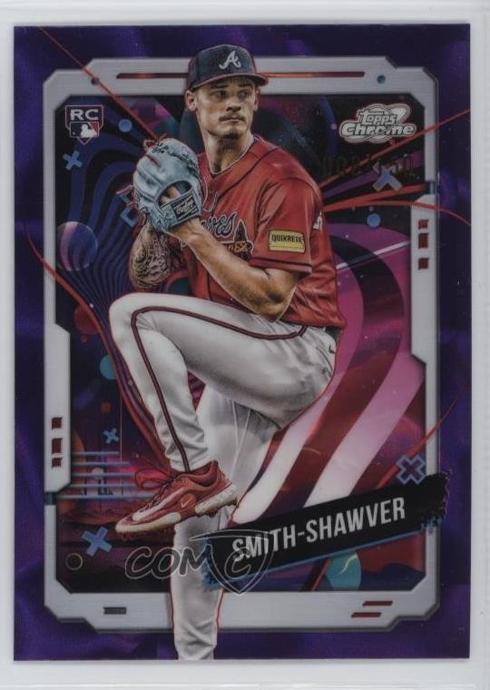 2024 Topps Cosmic Chrome Purple Nebula Refractor /150 AJ Smith-Shawver #62 14md