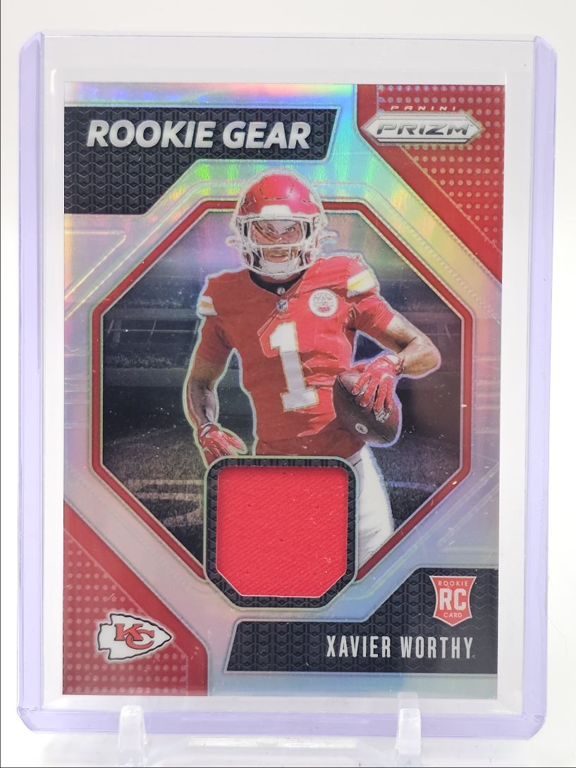 XAVIER WORTHY 2024 PANINI PRIZM ROOKIE GEAR PATCH SILVER RC Q4856