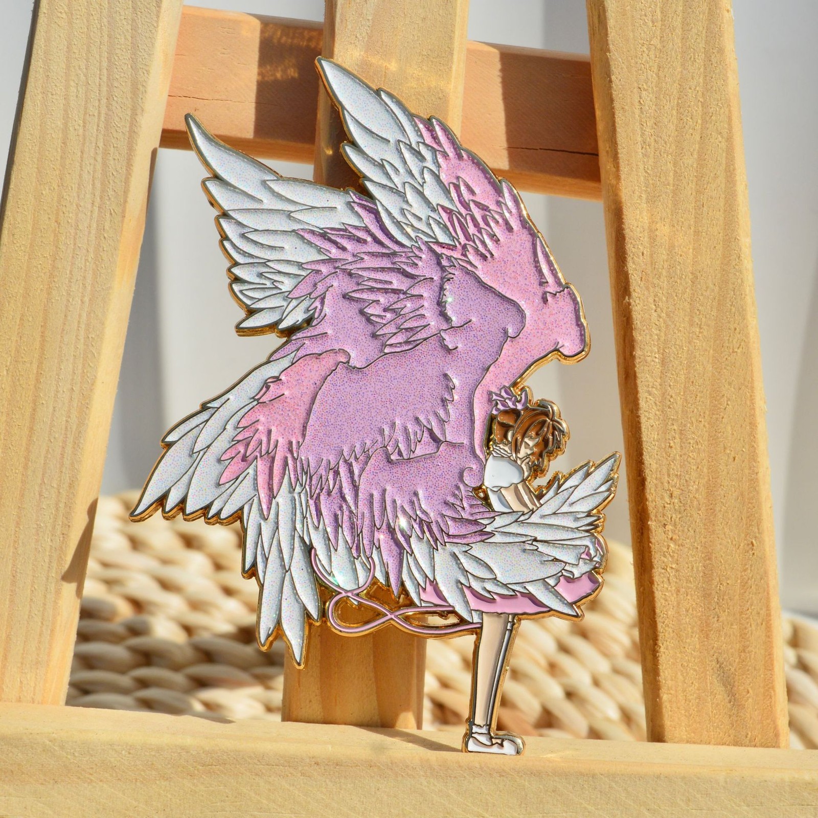 Cardcaptor Sakura Kinomoto Sakura Yue tamaño grande 3,5" metal esmalte pin insignia