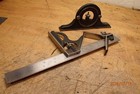 OLDER BROWN AND SHARPE MACHINIST COMBINATION SQUARE W/ PROTRACTOR & CENTER HEAD — photo 2