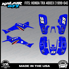Graphics Kit for ATV Honda TRX 400EX (1999-2004) Predator Series - BLUE