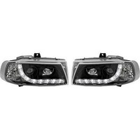 Scheinwerfer Passend FüR Set Seat Ibiza Baujahr 1995-1999 Klarglas/Schwarz