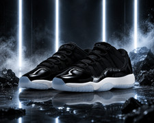 Jordan 11 Retro Low Space Jam Black Men's Size US 7-12 NEW