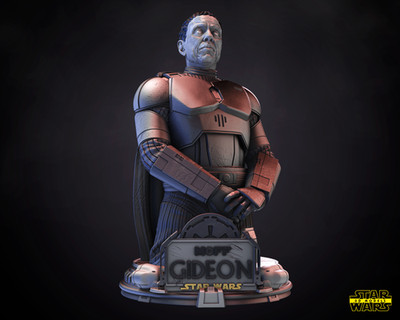 Moff Gideon Star Wars Motto 3D Büste Skulptur von SW3D