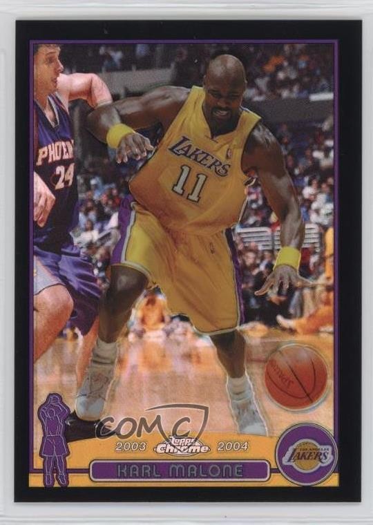 2003-04 Topps Chrome Black Refractor 420/500 Karl Malone #32 HOF 10lp