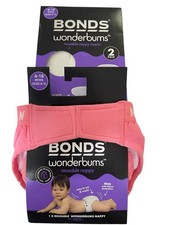 BONDS Wonderbums Girls 6-18 Months NWT Reusable Nappy & 3 Inserts Diaper Eco