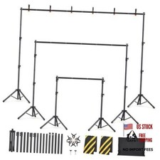 Backdrop Stand Kit - 6 Widths Adjustable Background Stand for Parties 10x7.5ft