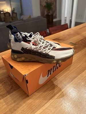 Nike React Element 87 Lightweight Colorblock Sneakers White Navy Red Gray