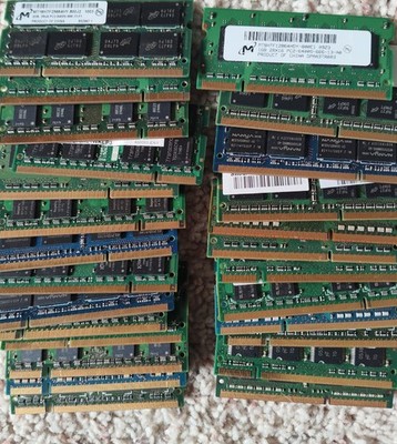 Laptop Ram 1,2,4 GB DDR2, DDR3 Lot of 25