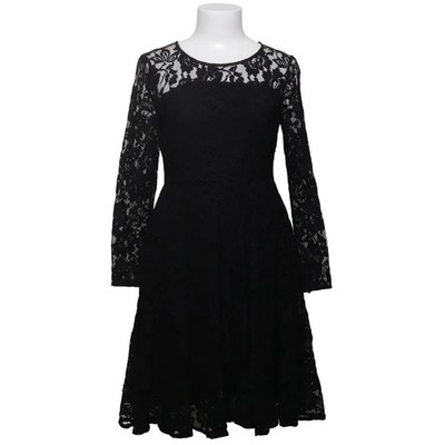 H&M, Kleid, Größe: 38, Schwarz, Baumwolle/Polyamid/Polyester, Spitze, Damen #hbu
