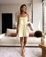 89.90 ZARA SHORT RUFFLE DRESS ZW COLLECTION S