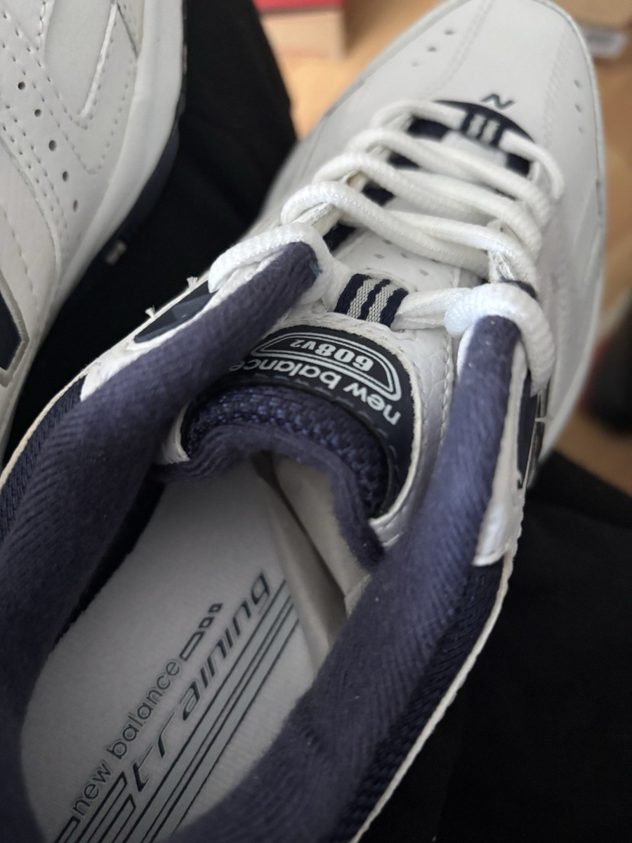 NEW!  New Balance 608v2 Classic Trainers White Navy Sneakers Size 10.5 New Balance 608 White Navy Mens Casual Comfort Training  main image 3