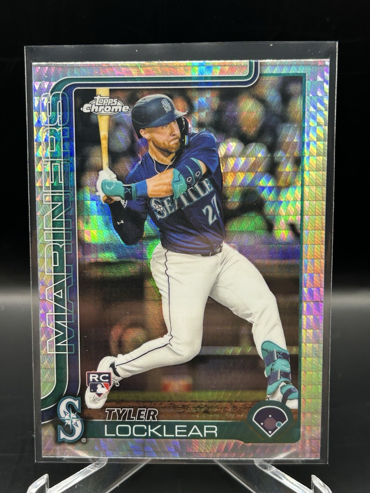 2025 Topps Chrome Tyler Locklear #41 Prism Refractors RC Rookie Mariners