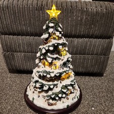 2004 Bradford Exchange Thomas Kinkade "Village Christmas" Illuminated Tree 15"