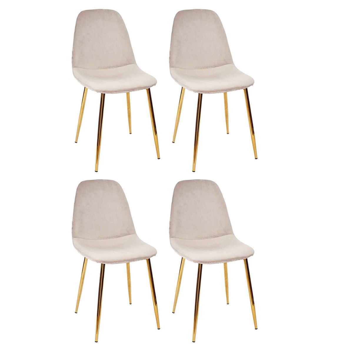 Chaises design Royal taupe 86cm lot de 4 pour table de salle à manger