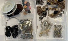 Jewelry making kit caps spacers clasps crimps wire links vintage pieces EJY3