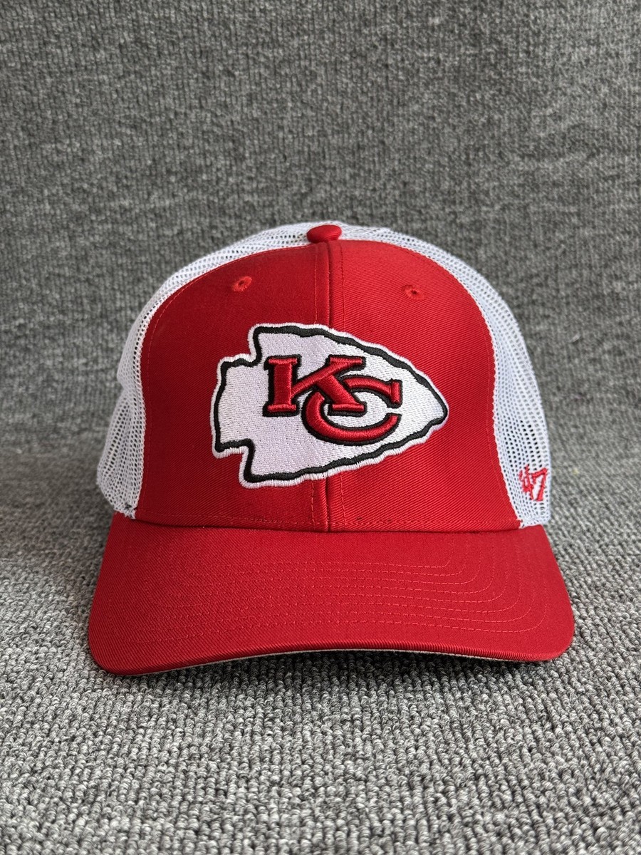 '47 Brand Kansas City Chiefs Trucker Snapback Red White One Size NFL Hat