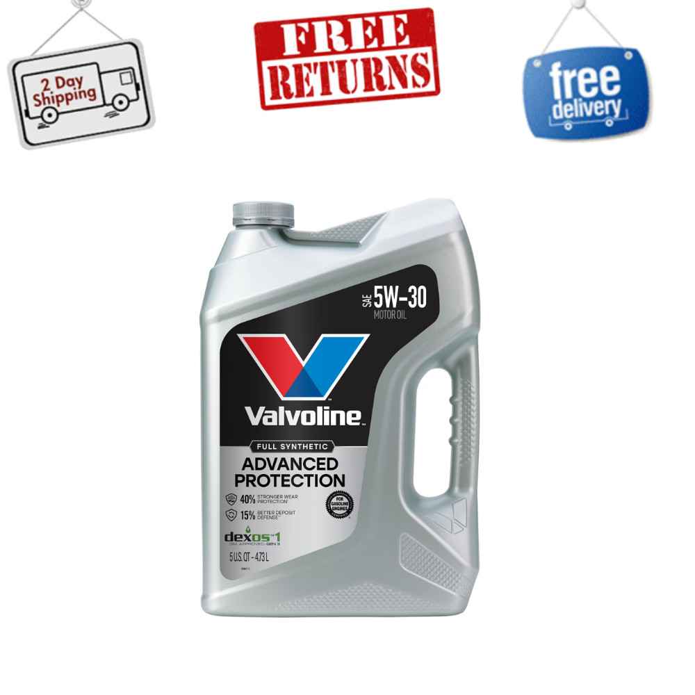 Valvoline Advanced Full Synthetic 5W-30 Motor Oil, 5 Quart - Engine Protection