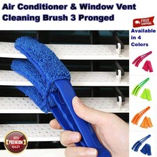 Microfiber Window Blind Cleaner Brush 3 Prong Air Conditioner Dust Tool NEW UK