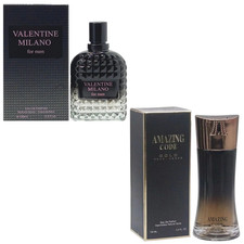 Milano Men & Amazing Code EDP Set for Men – 2 Pack 100ml Each | Clean Fresh