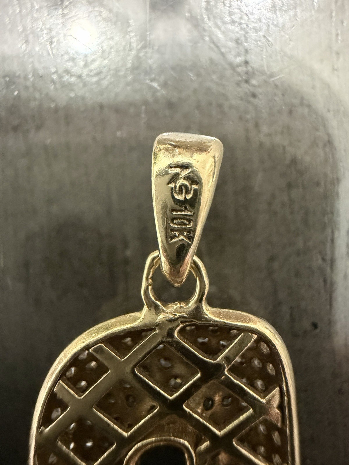 Solid 10k Yellow Gold Letter D Initial Charm Pend… - image 4