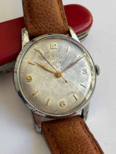 Vintage RARE BEAUTIFUL WATCH  DOXA SA CAL. FEF 380  SWISS MADE  MILITARY 34 mm