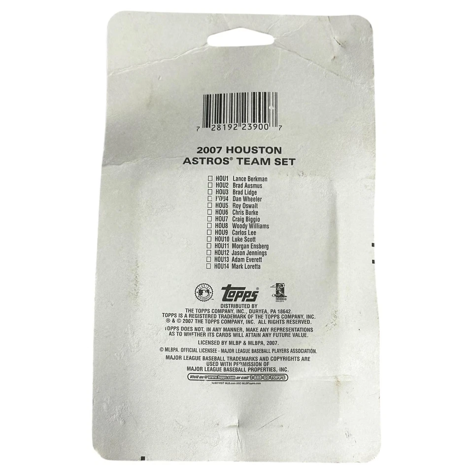 Juego de tarjetas de béisbol de los Astros de Houston 2007 MLB Topps Roger Clemens Astros tarjetas Foto 3 de 4
