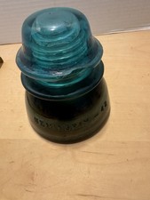 VTG Aqua (Blue/Green) Hemingray 42 Glass Insulator Made in USA