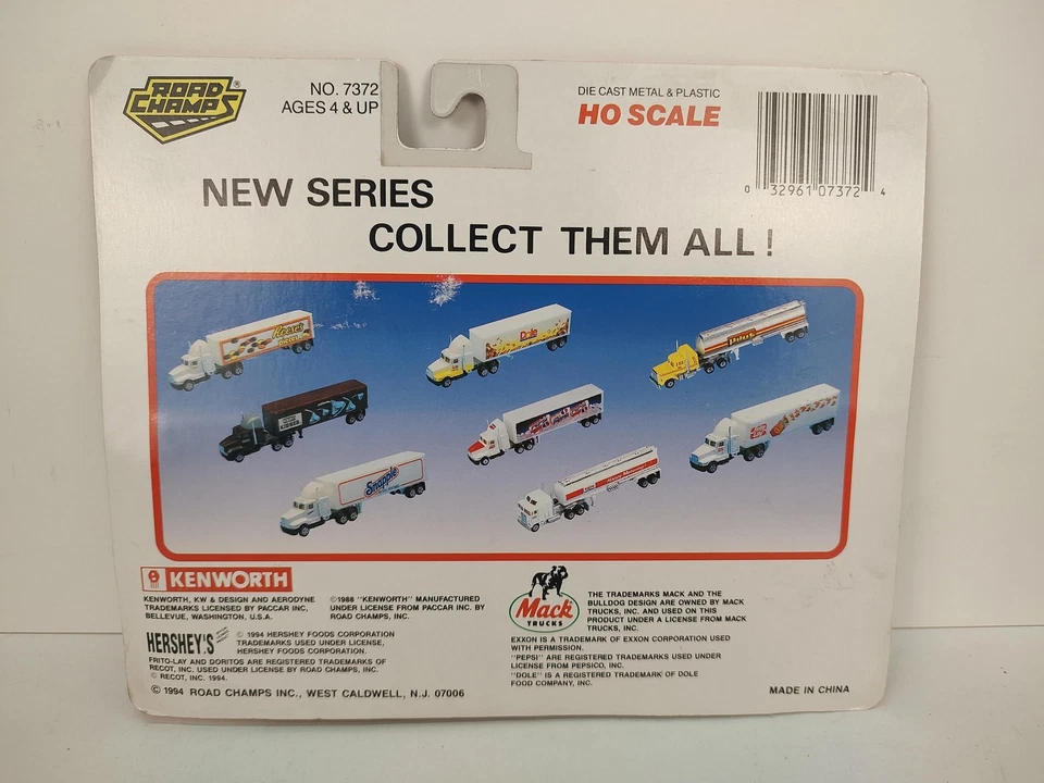 Camión cisterna Road Champs Kenworth Exxon 1994 vintage escala HO fundido a presión sin usar, en caja nueva Foto 4 de 4