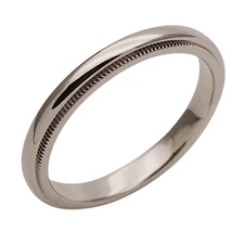 TIFFANY&Co. Ring Women's Men's Ring PT950 Together Milgrain Band Platinum