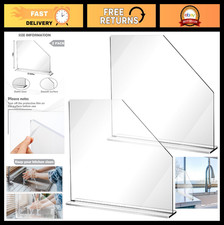 Clear Acrylic Sink Splash Guard - 2 Pcs Freestanding Kitchen Barrier, 23.625" x