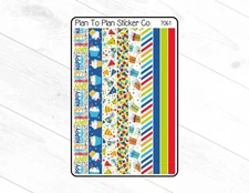 7061~~Boy Birthday Washi Planner Stickers.