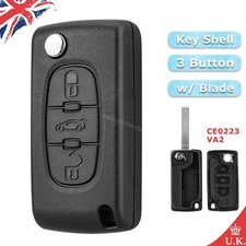 For Peugeot 407 308 307 207 CC SW 607 Flip Remote Key Fob Case Shell CE0523 VA2