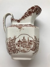 COPELAND IRONSTONE BROWN TRANSFER LARGE CREAMER