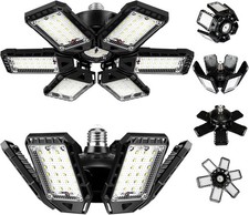 2 Pack 180W LED Garage Lights 18000LM 6 1 Panel Deformable E26/E27