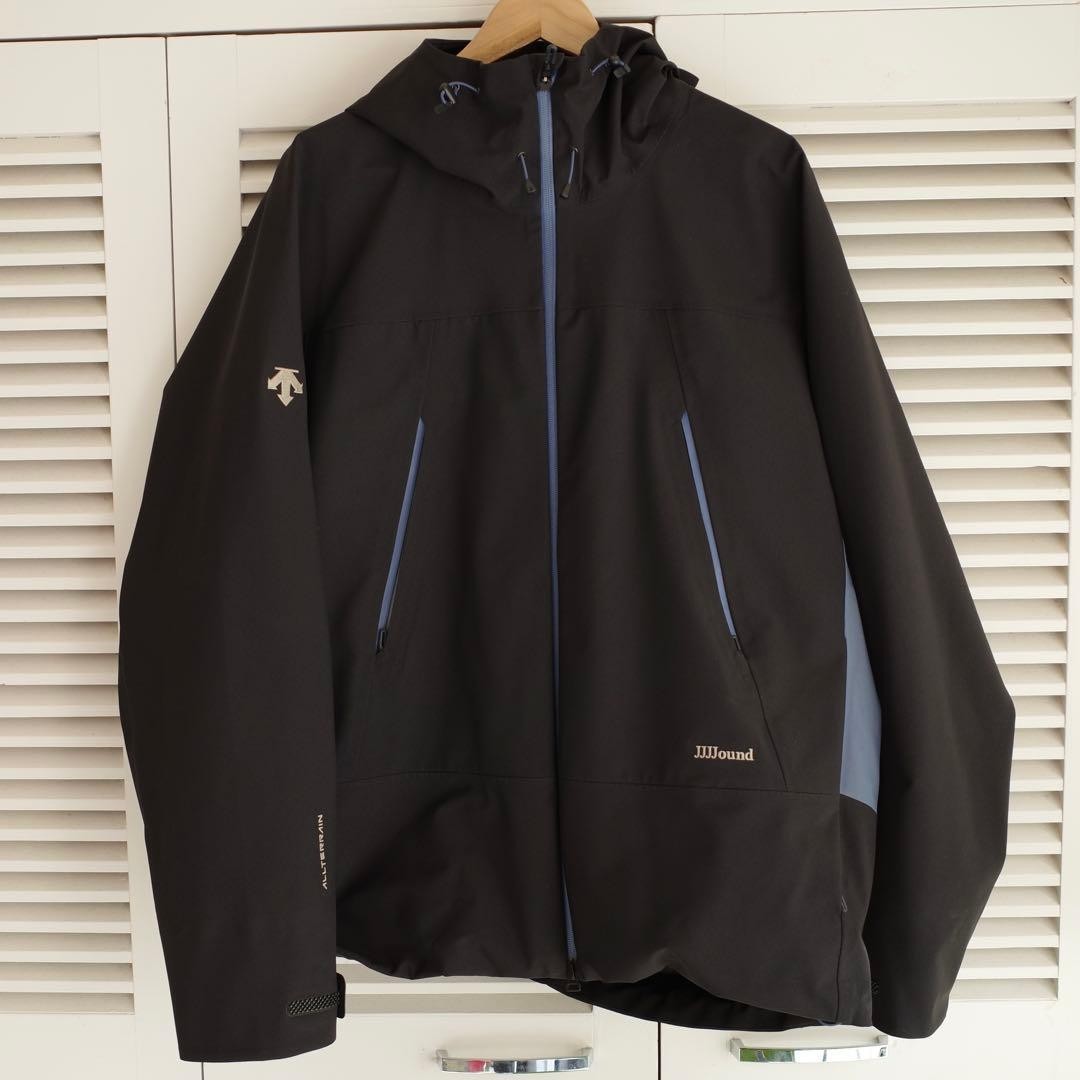 JJJJound x DESCENTE Hard Shell Jacket Black Size XL O Waterproof Hooded Nylon
