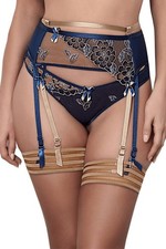 Rebel Romance AXAMI Blue Lagoon Garter Belt