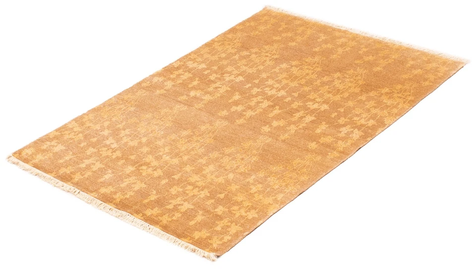 4'2" x 6'1" Hand Knotted Area Rug Traditional Oriental Wool Carpet - Image 4 of 4