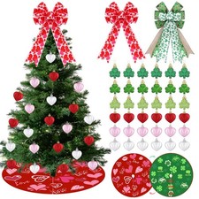 39PCs Valentine's Day  St. Patrick's Day Tree Decoration Set 1 Double-Sided...