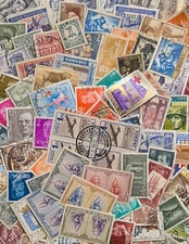 Worldwide Stamp Collection Lot (1000) - Mixed Foreign Vintage Used Off Paper